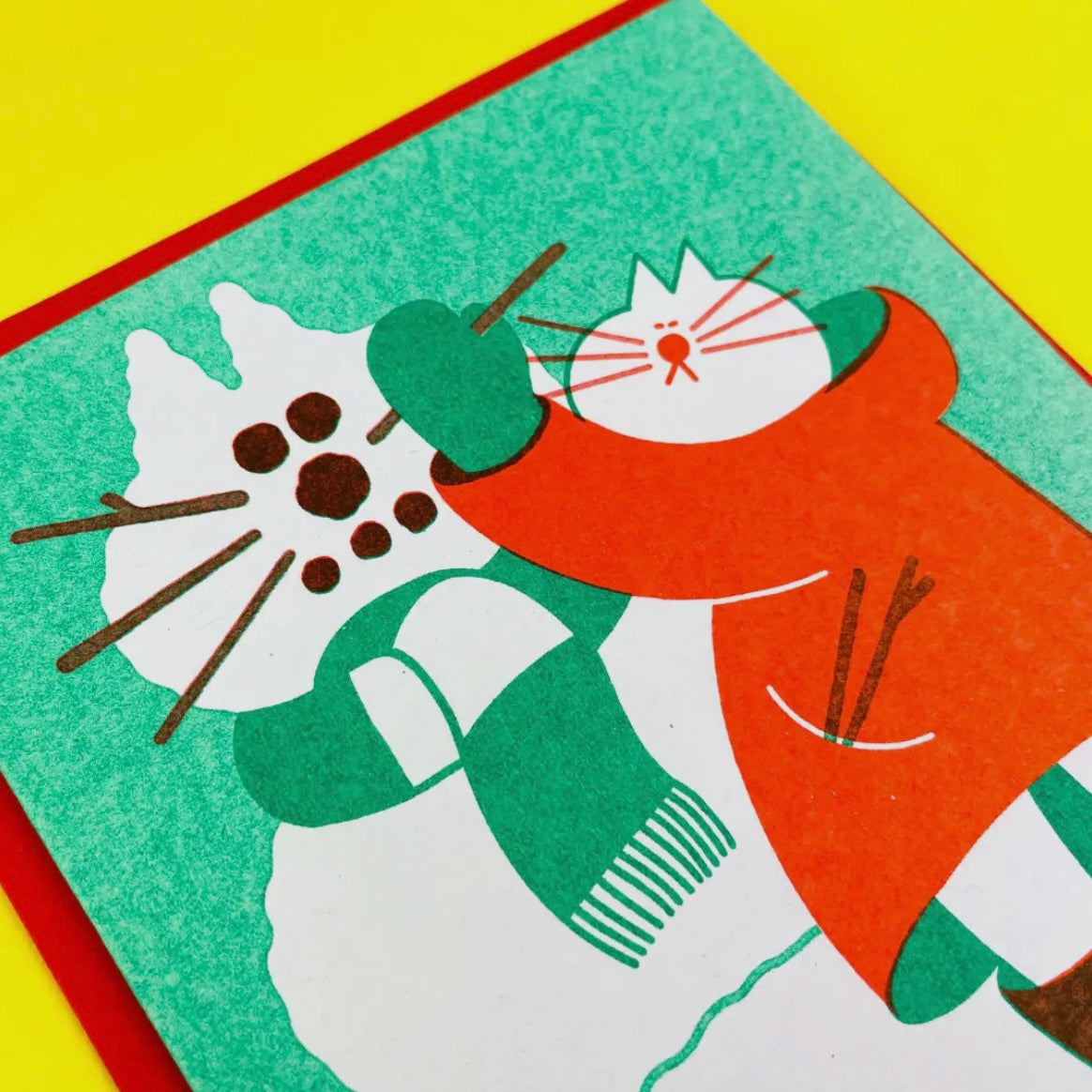 Grußkarte - Snow Cat