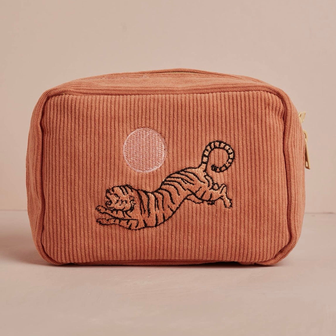 Besticke Cordtasche M - Altrosa