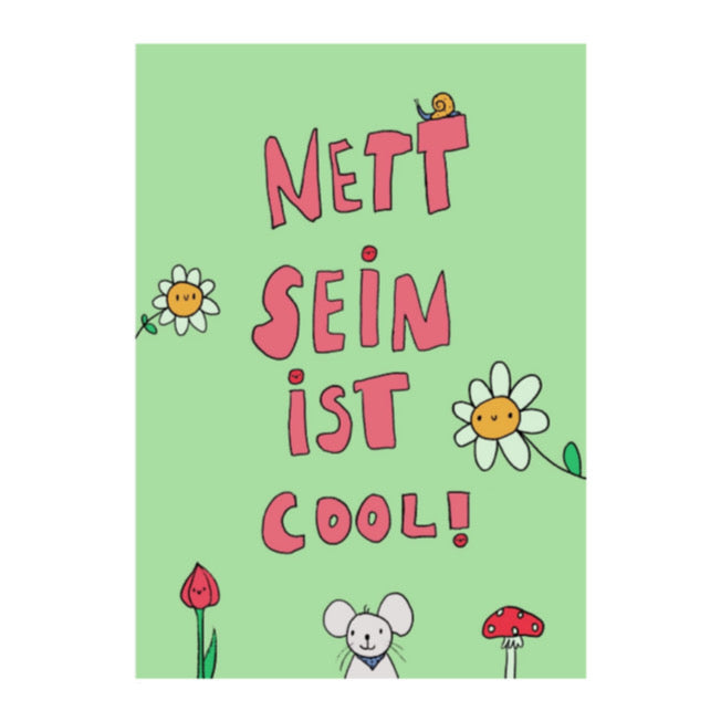 Postkarte - Nett Sein Ist Cool