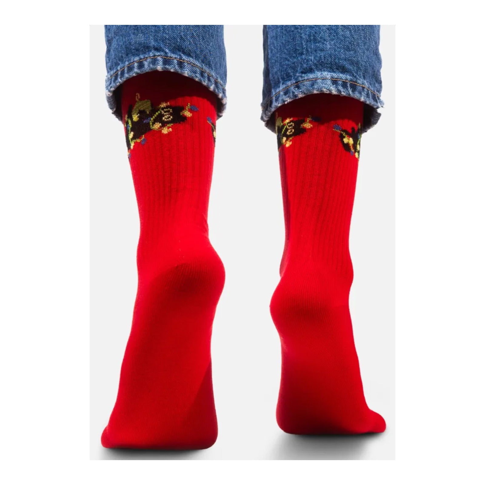 Sport Socken - Katze mit Lichterkette