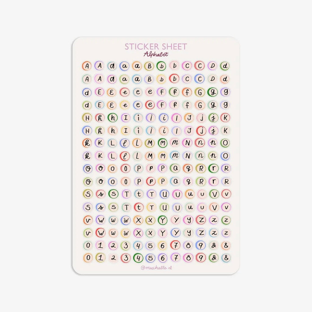 Stickerbogen - Buchstaben