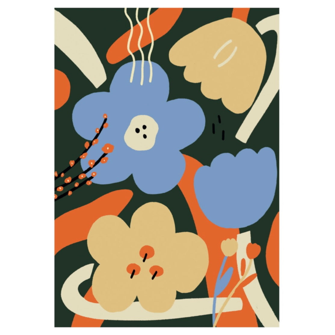 A4 Print - Abstract Flowers - Tulip