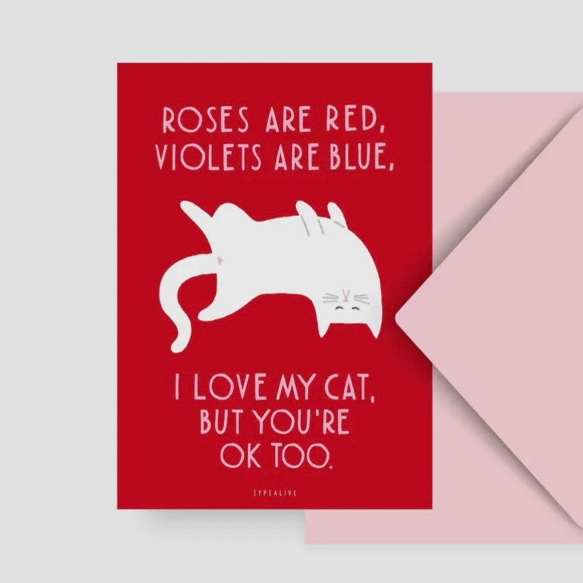 Postkarte - I Love My Cat