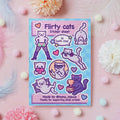 Stickerbogen - Flirty Cats