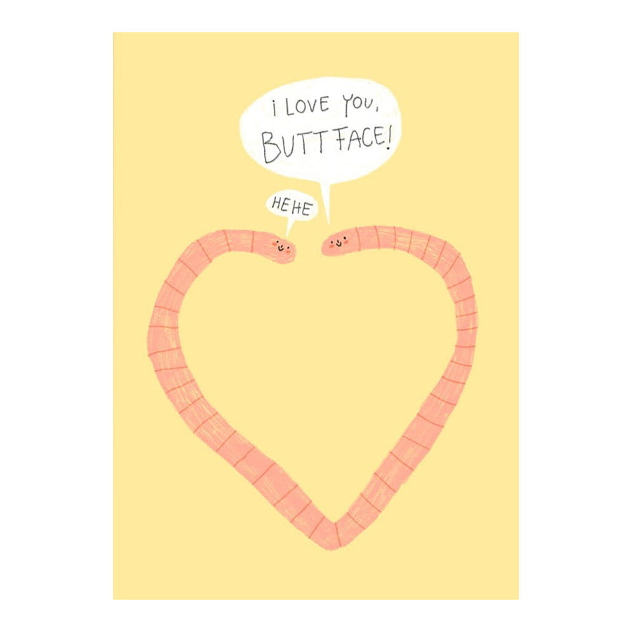 Postkarte - I Love You, Buttface!
