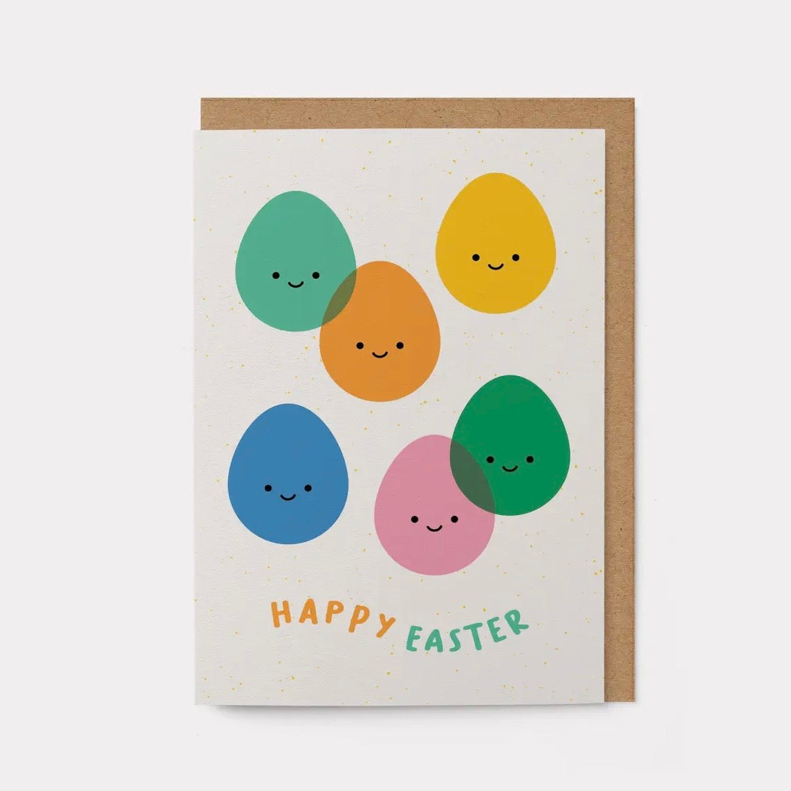 Grußkarte - Happy Easter Eggs