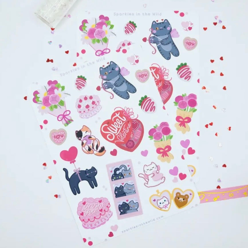 Stickerbogen - Sweet Love