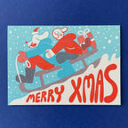 Grußkarte - Merry Xmas Sledgers