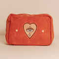 Besticke Cordtasche M - Rostrot