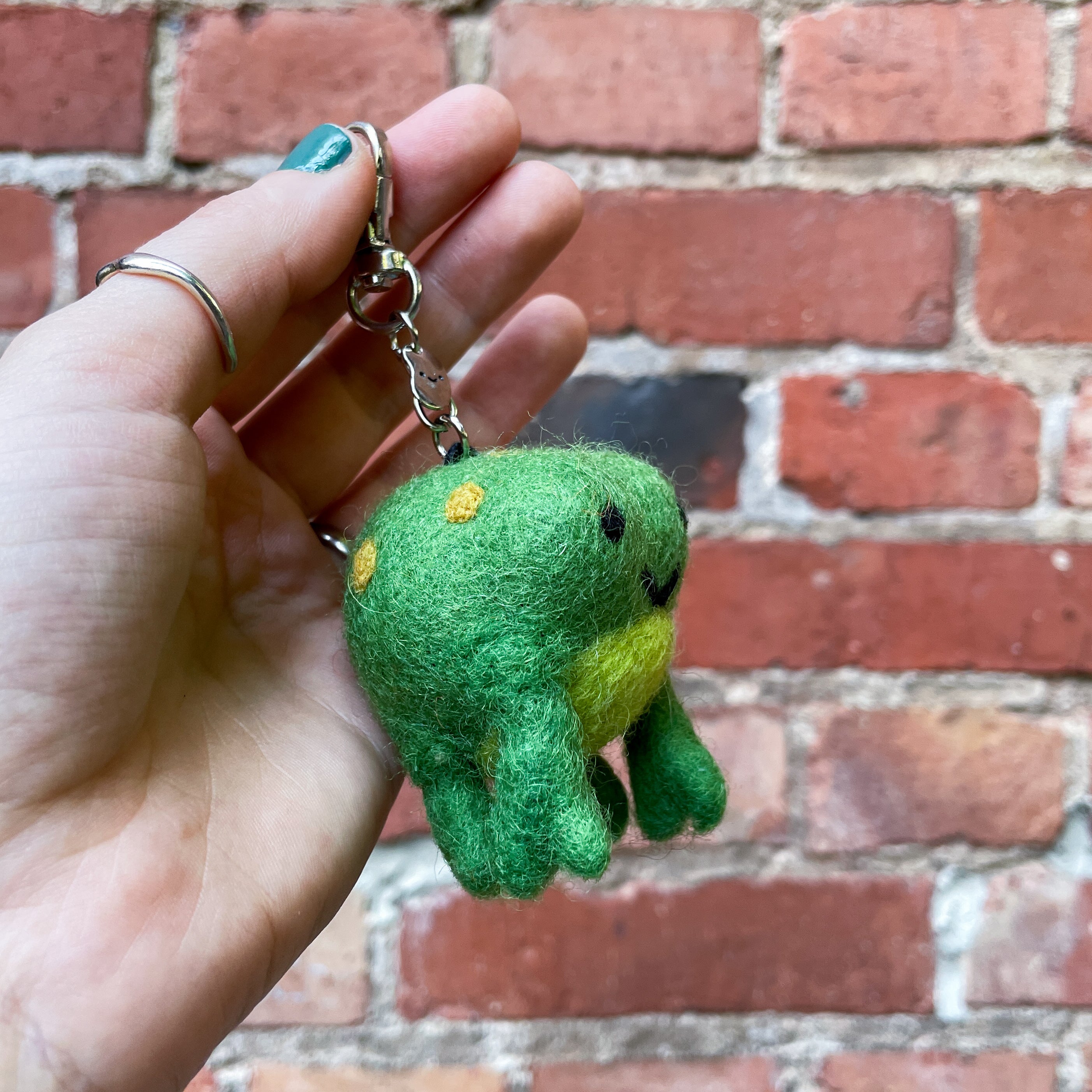 Schlüsselanhänger aus Filz - Frosch