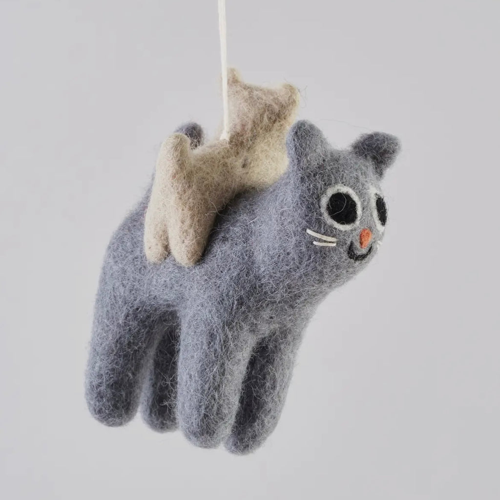 Anhänger aus Filz - Katze und Kitten