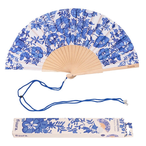 Fächer - Blaue Blumen