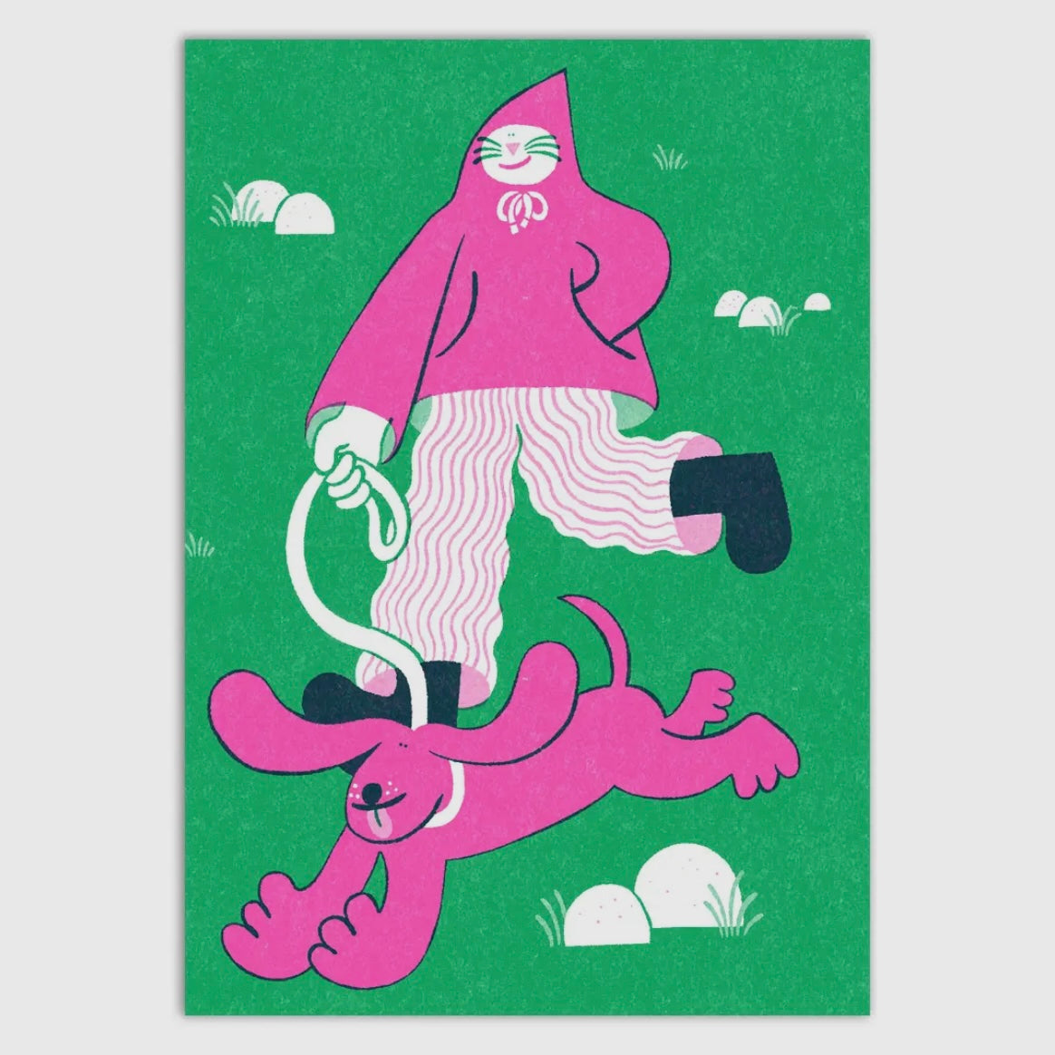 Grußkarte - Dog Walk