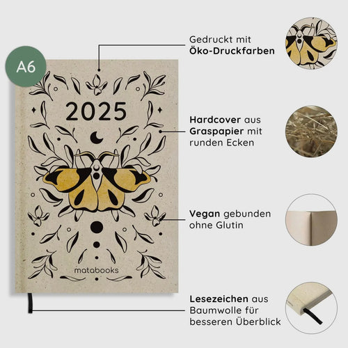 Matabooks 2025 Planer A6 'Lunar Gold'