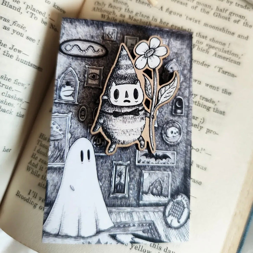 Anstecker aus Holz - Big Flower