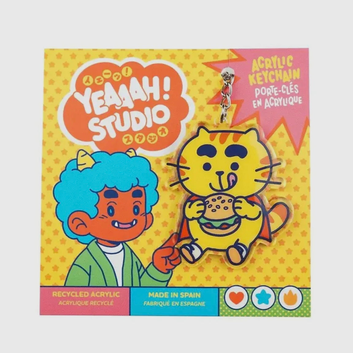 Schlüsselanhänger - Burger Cat