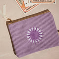 Besticke Cordtasche S - Lila