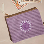 Besticke Cordtasche S - Lila