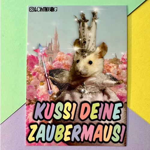 Postkarte - Kussi deine Zaubermausi