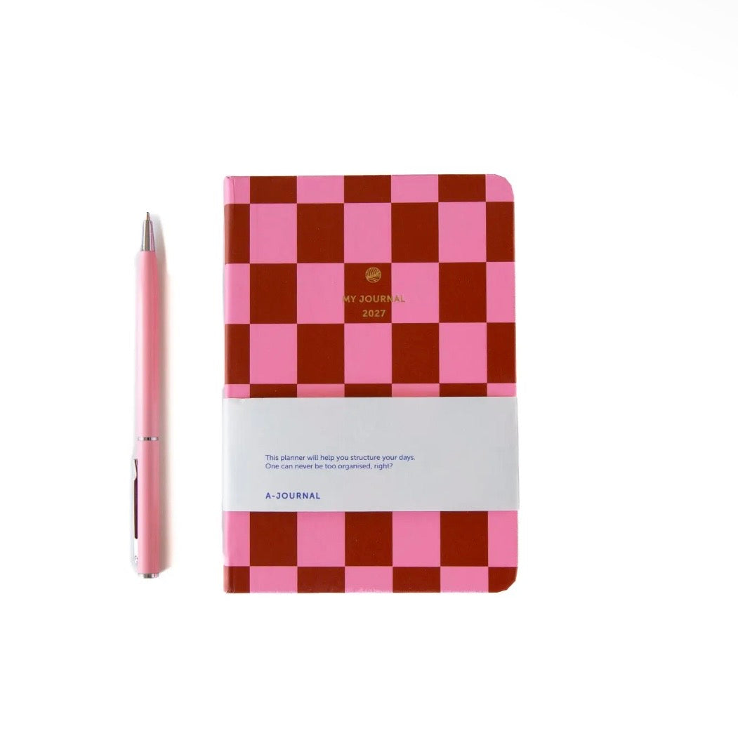 2027 Planer A6 - Rosa Rot