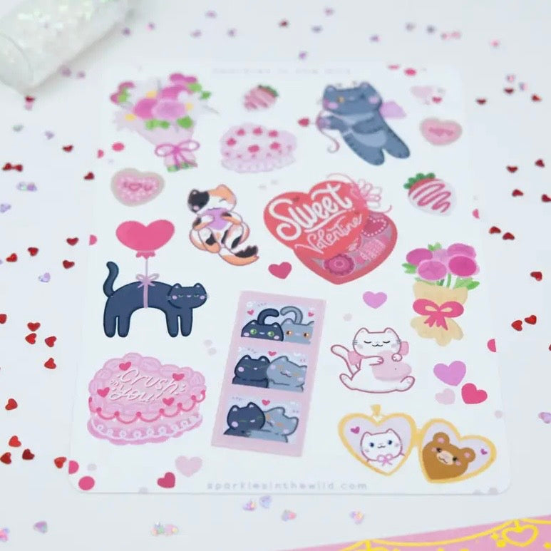 Stickerbogen - Sweet Love