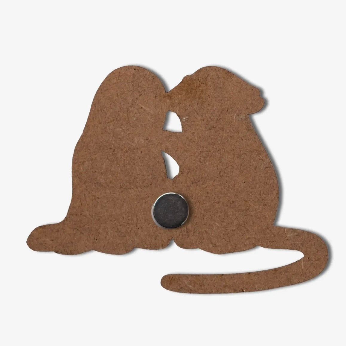 Holzmagnet - Ratte und Taube