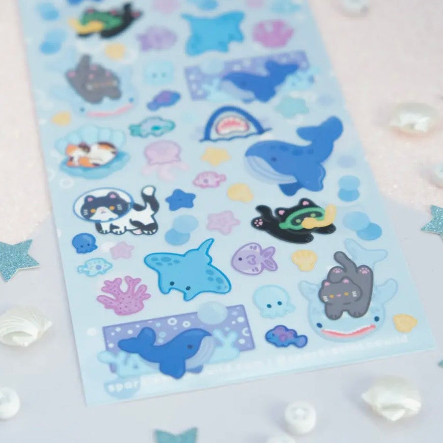 Stickerbogen - Ocean Cats