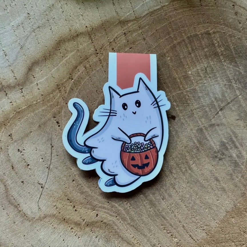 Magnetisches Lesezeichen - Geisterkatze