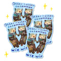Aufkleber - Otter Halten Zusammen