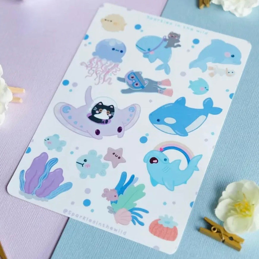 Stickerbogen - Kawaii Ocean