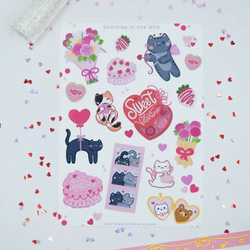 Stickerbogen - Sweet Love
