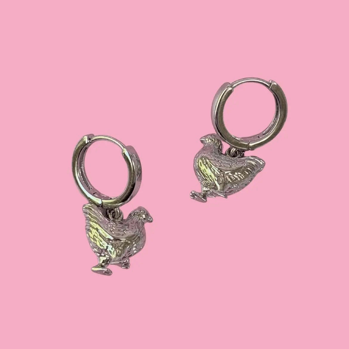 Ohrringe - Hühner (Gold/Silber)