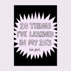 Zine - 20 Things I've Learned In My 20s