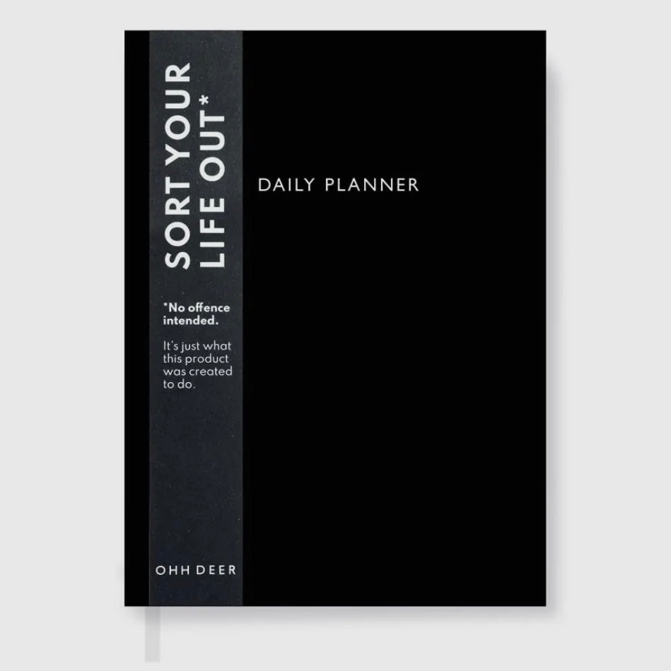 Undatierter Tagesplaner - Schwarz