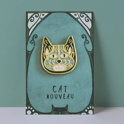 Cat Nouveau Katzen Pin