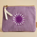 Besticke Cordtasche S - Lila