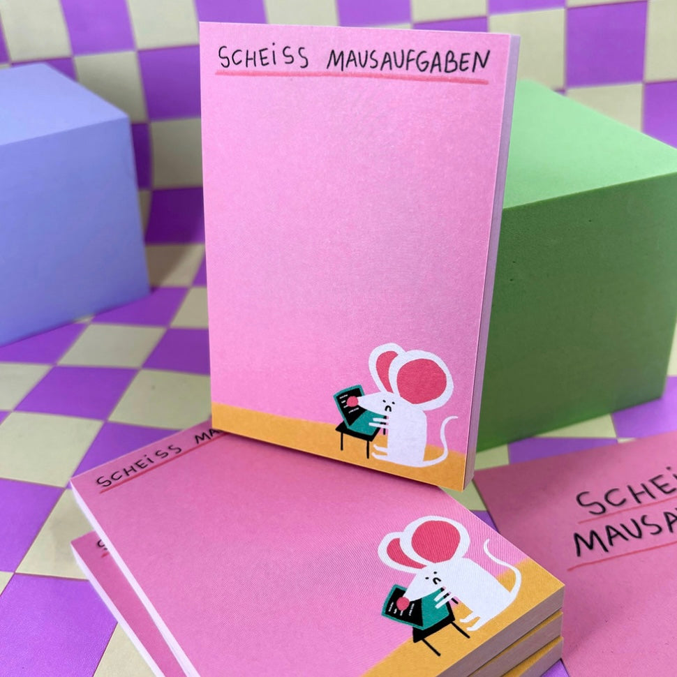 Notizblock - Scheiss Mausaufgaben