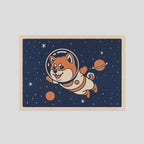 Postkarte - Space Shiba