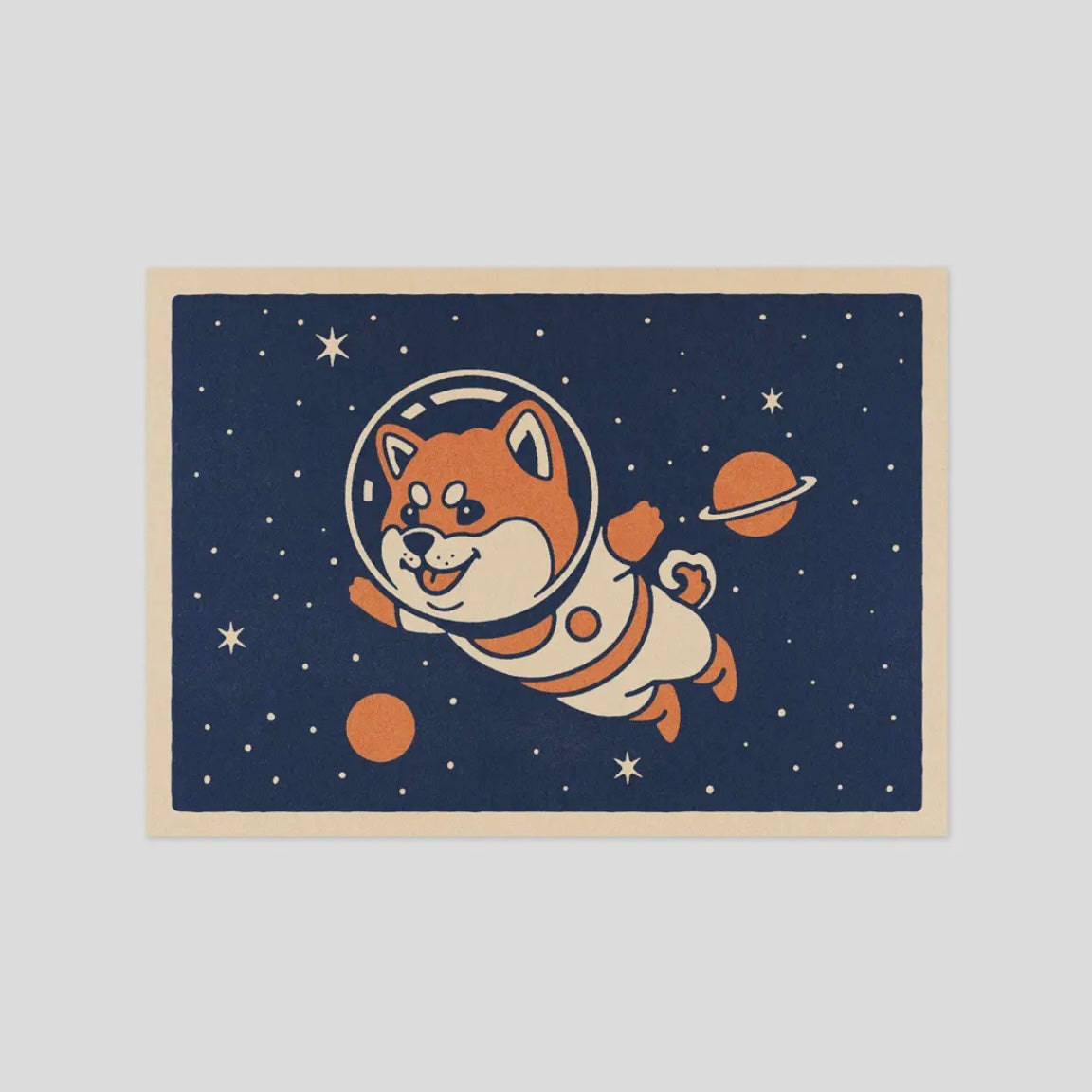 Postkarte - Space Shiba