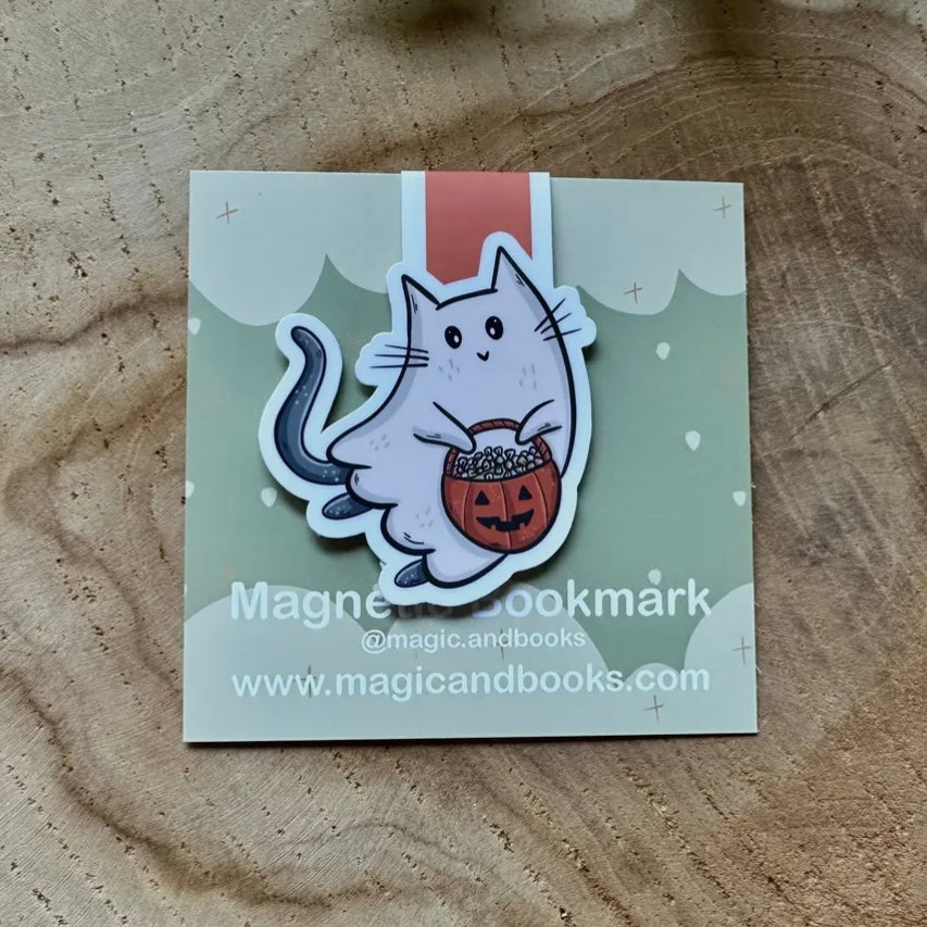 Magnetisches Lesezeichen - Geisterkatze