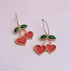 Ohrringe - Cherry Heart Hoops