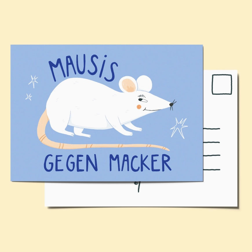 Postkarte - Mausis Gegen Macker