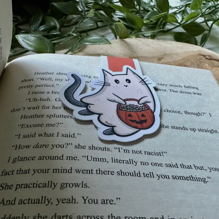 Magnetisches Lesezeichen - Geisterkatze