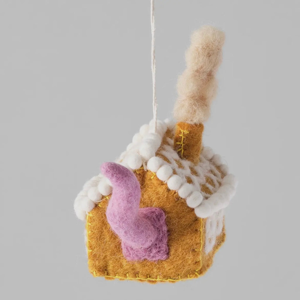 Anhänger aus Filz - Lebkuchenhaus-Katze