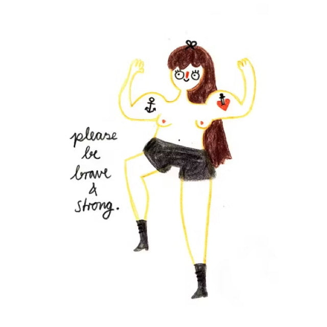 Postkarte - Brave and Strong