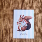 Postkarte - Schulkind Eichhörnchen
