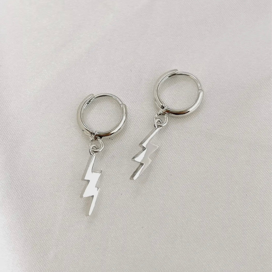 Ohrringe - Lightning Bolt Huggies (gold/silber)