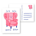 Postkarte - Bin ganz Ohr