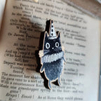 Anstecker aus Holz - Clown Cat