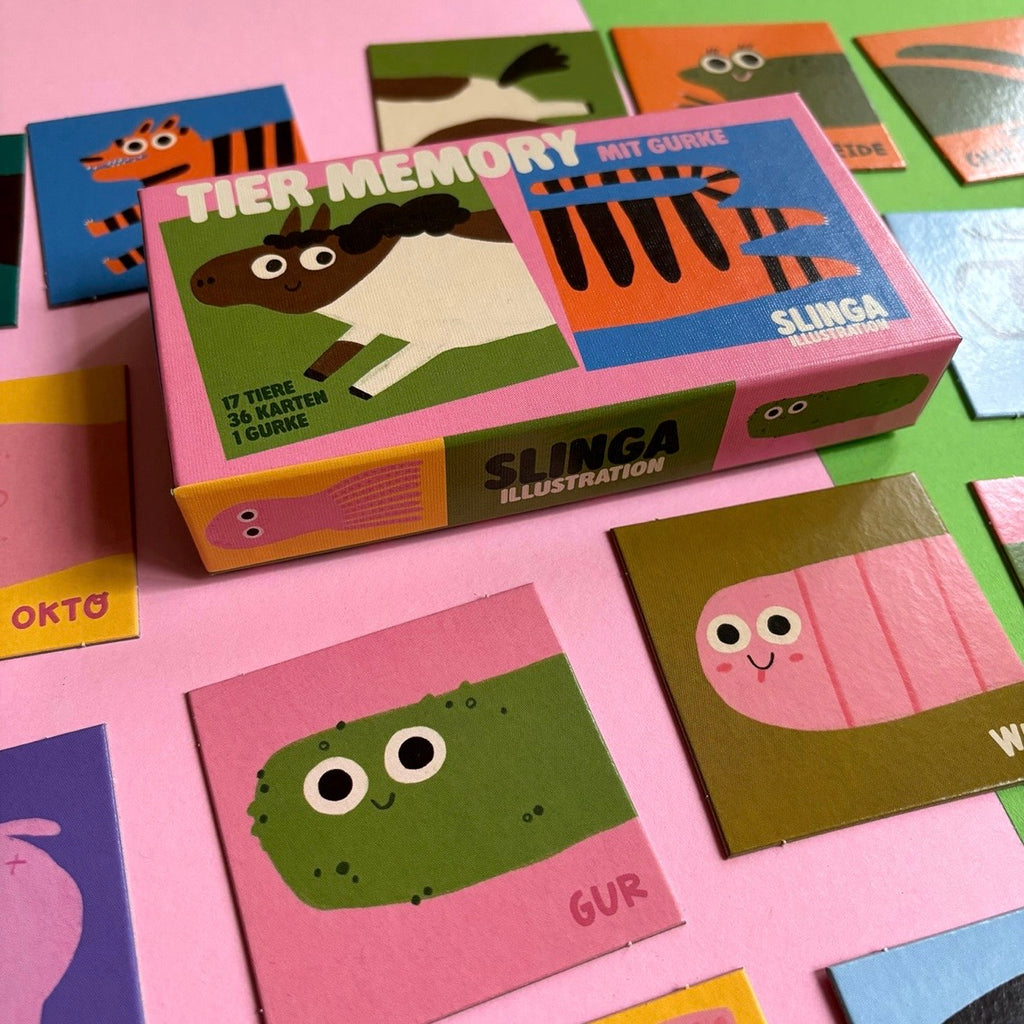 Memory Spiel - Tier Memory mit Gurke